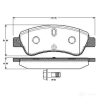 Тормозные колодки, комплект BOSCH 0986tb2407 D 1213 8333 D 1213 8333 Citroen Berlingo 1 (M49, MF) Минивэн 1.8 D 60 л.с. 1996 – 1999