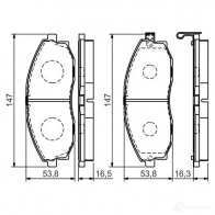 Тормозные колодки, комплект BOSCH 342634 23536 0986495065 BP1492