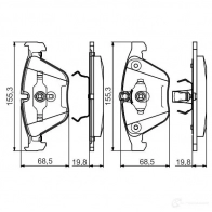 Тормозные колодки, комплект BOSCH 23312 BP1510 342649 0986495082 - Изображение 7