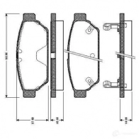 Тормозные колодки, комплект BOSCH Mitsubishi Lancer 8 (CK5) Седан 1.8 i (CK5) 117 л.с. 1995 – 1997 0986tb2698 4047024113527 2F6 9VJT