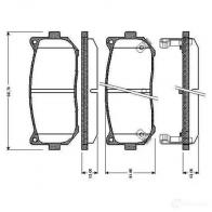 Тормозные колодки, комплект BOSCH D 775 7642 D 775 7642 0986tb2321 6014216
