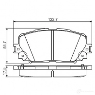 Тормозные колодки, комплект BOSCH BP1556 Toyota Prius (XW30) 3 2008 – 2015 0986495109 24708