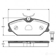 Тормозные колодки, комплект BOSCH D1221 8342 Renault Scenic (JA, FA) 1 Минивэн 1.8 16V (JA12. JA1R. JA1M. JA1A) 115 л.с. 2001 – 2003 D1221 8342 0986tb2106