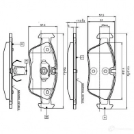 Тормозные колодки, комплект BOSCH D 781 7649 Bmw 3 (E36) 3 Кабриолет 1.9 318 i 140 л.с. 1995 – 1999 D 781 7649 0986tb2209