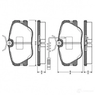 Тормозные колодки, комплект BOSCH E1 90R - 01249/532 0986tb2099 WVA 20941 6015512
