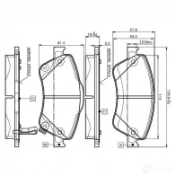 Тормозные колодки, комплект BOSCH E9 90R - 01108/1656 Toyota Corolla (E150) 10 Седан 2.0 VVTi (ZRE143) 139 л.с. 2010 – 2025 0986tb3069 GIH9RD