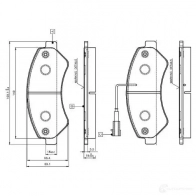 Тормозные колодки, комплект BOSCH BNGPV Fiat Ducato 0986tb3029 E9 90R - 01108/1576