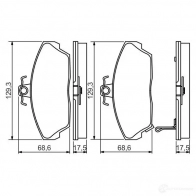 Тормозные колодки, комплект BOSCH 342749 0986495233 21515 BP1531 - Изображение 3