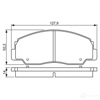 Тормозные колодки, комплект BOSCH 342830 0986495339 BP1628 E9 90R-02A1080/1298