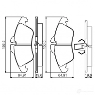 Тормозные колодки, комплект BOSCH 21576 342760 BP1543 0986495245 - Изображение 8
