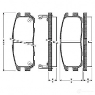 Тормозные колодки, комплект BOSCH Opel Frontera (B) 2 1998 – 2004 0986tb2237 D 580 7460 D 580 7460