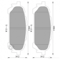 Тормозные колодки, комплект BOSCH Subaru Forester (SG) 2 Кроссовер 2.5 AWD 232 л.с. 2003 – 2004 0986ab2261 BP2261 7905-D100 4