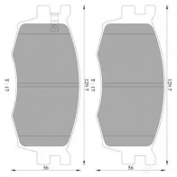 Тормозные колодки, комплект BOSCH Hyundai i20 (PB) 1 2008 – 2015 8266-D1156 0986ab3077 2 4317