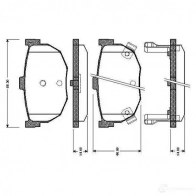 Тормозные колодки, комплект BOSCH 4047024112926 Hyundai Elantra (XD) 3 Седан 1.8 127 л.с. 2004 – 2006 V5X 9KYA 0986tb2618