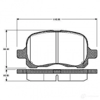 Тормозные колодки, комплект BOSCH 6014214 D 741 7611 D 741 7611 0986tb2326