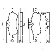 Тормозные колодки, комплект BOSCH 0986495359 24574 342849 BP1651