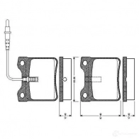 Тормозные колодки, комплект BOSCH 4047023033949 Peugeot 406 1 (8E, 8F) Универсал YP GYV 0986tb2175