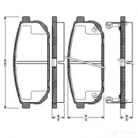 Тормозные колодки, комплект BOSCH Kia Sorento (JC, BL) 1 Кроссовер 3.5 i Ex 195 л.с. 2003 – 2009 D1261 8379 0986tb2861 D1261 8379