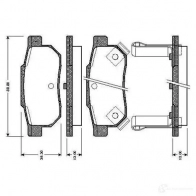 Тормозные колодки, комплект BOSCH D 374 7233 D 374 7233 6016940 0986tb2120