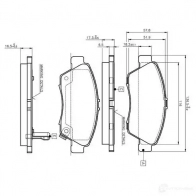 Тормозные колодки, комплект BOSCH D 621 7497 0986tb2232 Honda Civic 6 (EJ, EK) Седан 1.4 i (EJ9) 90 л.с. 1995 – 2001 D 621 7497