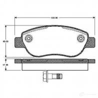 Тормозные колодки, комплект BOSCH Fiat Palio (178) 1 Хэтчбек 1.4 78 л.с. 2005 – 2025 O NDYR 4047024111882 0986tb2874