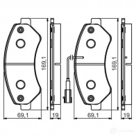 Тормозные колодки, комплект BOSCH 0986495095 24466 BP1560 342662 - Изображение 3