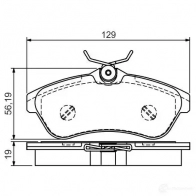 Тормозные колодки, комплект BOSCH BP1516 23809 0986495064 Citroen C3 Pluriel 1 (HB, PF1) Кабриолет