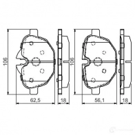 Тормозные колодки, комплект BOSCH 0986495442 1437243570 C0Z 7H - Изображение 5