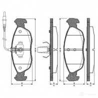 Тормозные колодки, комплект BOSCH WVA 21430 Peugeot 306 1 (7B, N3, N5) Седан 1.9 STD 69 л.с. 1994 – 1995 0986tb2025 E1 90R - 01249/539