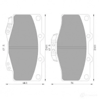 Тормозные колодки, комплект BOSCH BP2321 0986ab2321 7 549-D436 Toyota 4Runner