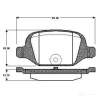 Тормозные колодки, комплект BOSCH 4047024114388 Fiat 500 (312) 1 Кабриолет 1.4 102 л.с. 2011 – 2024 8 90XJ3D 0986tb2796