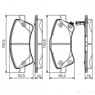 Тормозные колодки, комплект BOSCH 0986495106 342673 24203 BP1570 - Изображение 2