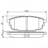 Тормозные колодки, комплект BOSCH 0986495320 Mazda 323 (BJ) 6 1998 – 2004 BP1609 E9 90R-02A1081/3534