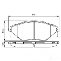 Тормозные колодки, комплект BOSCH 25246 BP1592 342804 0986495303
