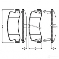 Тормозные колодки, комплект BOSCH Toyota Corolla (E110) 8 Универсал 1.8 4WD 125 л.с. 1997 – 2001 4047023033291 0986tb2110 U G4B7