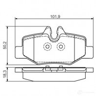 Тормозные колодки, комплект BOSCH 24008 BP1538 0986495088 342655 - Изображение 4