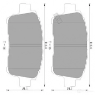 Тормозные колодки, комплект BOSCH 0986ab2382 235 10 7695-D822 Toyota Celica (T230) 7 1999 – 2006