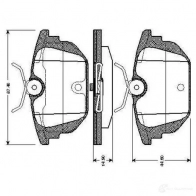 Тормозные колодки, комплект BOSCH 0986tb2780 H 3857S8 Fiat Tempra (159) 2 Седан 1.9 D (159.AG) 65 л.с. 1991 – 1996 4047024114234