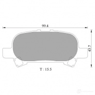 Тормозные колодки, комплект BOSCH BP2504 0986ab2504 7701- D828 1193488931