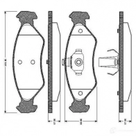 Тормозные колодки, комплект BOSCH Ford Fiesta 4 (DX, JA, JB) Хэтчбек 1.3 i 50 л.с. 1995 – 2002 0986tb2160 P3UX 68 4047023033796