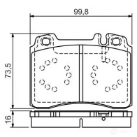 Тормозные колодки, комплект BOSCH 342628 BP1474 21153 0986495057