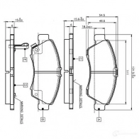 Тормозные колодки, комплект BOSCH E9 90R - 01108/101 WVA 21697 Honda Civic 6 (EJ, EK) Седан 1.4 i (EJ9) 90 л.с. 1995 – 2001 0986tb2233