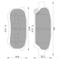 Тормозные колодки, комплект BOSCH 0986ab2754 79 40-D1037 1193489175 BP2754