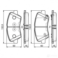 Тормозные колодки, комплект BOSCH 1437243321 0986495410 9ZZRC 2A