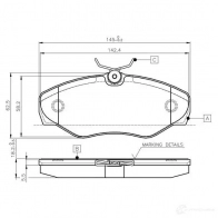 Тормозные колодки, комплект BOSCH WVA 23099 0986tb2402 Renault Trafic (JL, X83) 2 Автобус 1.9 dCI 100 (JL0C) 101 л.с. 2001 – 2025 E9 90R - 01108/458