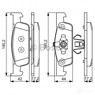 Тормозные колодки, комплект BOSCH BP1623 25703 0986495334 342826 - Изображение 2