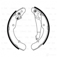 Барабанные тормозные колодки, комплект BOSCH KXXT2Q 0986487555 B S805 341632 - Изображение 4