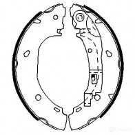 Барабанные тормозные колодки, комплект BOSCH 99GA01H 0986487701 341749 B S921 - Изображение 6