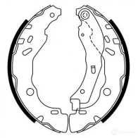 Барабанные тормозные колодки, комплект BOSCH 341822 BS9 91 CRX7TC3 0986487771 - Изображение 4