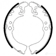 Барабанные тормозные колодки, комплект BOSCH F00T6Q 341500 B S557 0986487307